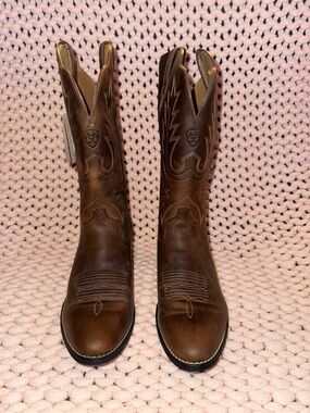 Ariat Brown Leather Western Heeled Boots